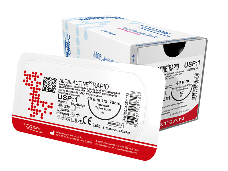 KATSAN ALCALACTINE RAPID PGLAR *HIZLI EMİLEBİLİR MULTİFİLAMENT SÜTÜR