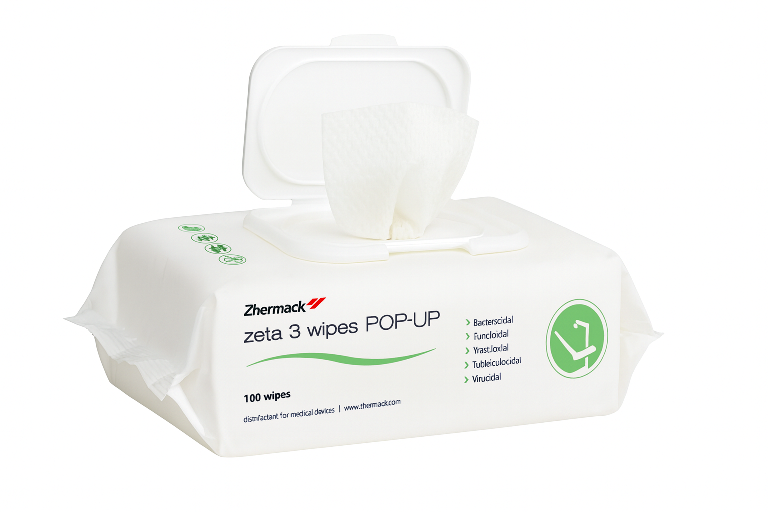 ZHERMACK ZETA 3 WIPES POP-UP DEZENFEKTAN MENDİL (100 ADET)