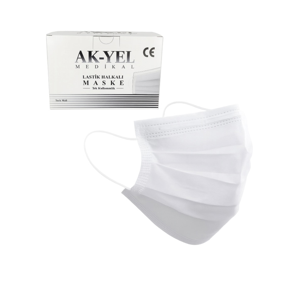 AK-YEL 3 KATLI, FİLTRELİ DENTAL MASKE