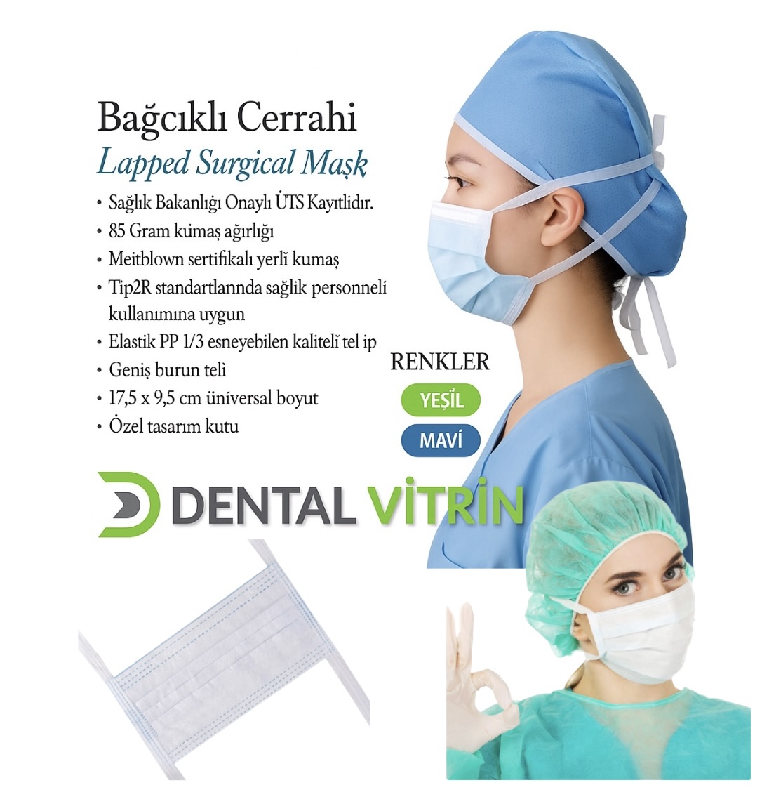 MAKSİ-MED BAĞCIKLI MASKE - 50'Lİ KUTU