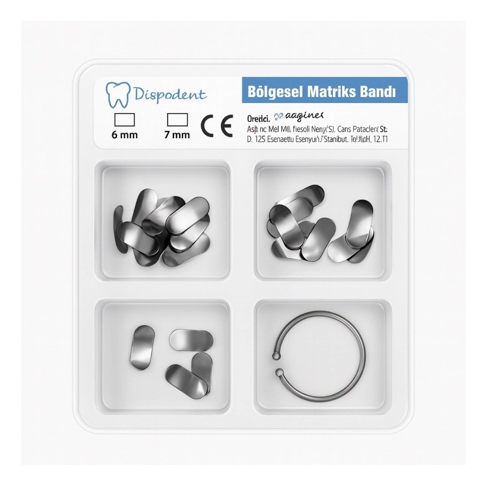 DİSPODENT SECTIONAL (BÖBREK) MATRIX BANDI (50 ADET MATRİKS & 1 ADET HALKA)