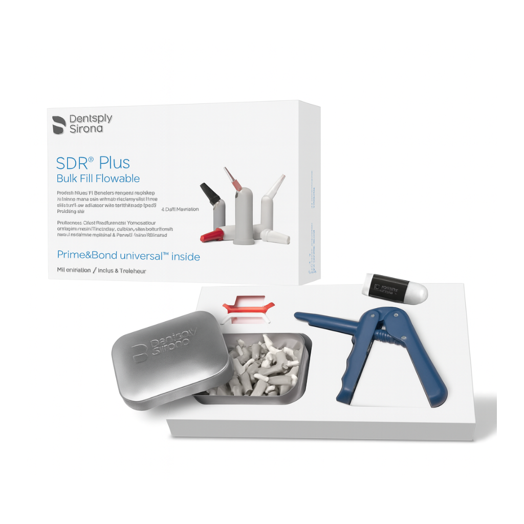 DENTSPLY SDR PLUS INTRO KIT AKIŞABİLEN KOMPOZİT BULK FILL (45x0,25 GR. KOMPÜL + P&B UNIVERSAL + TABANCA)