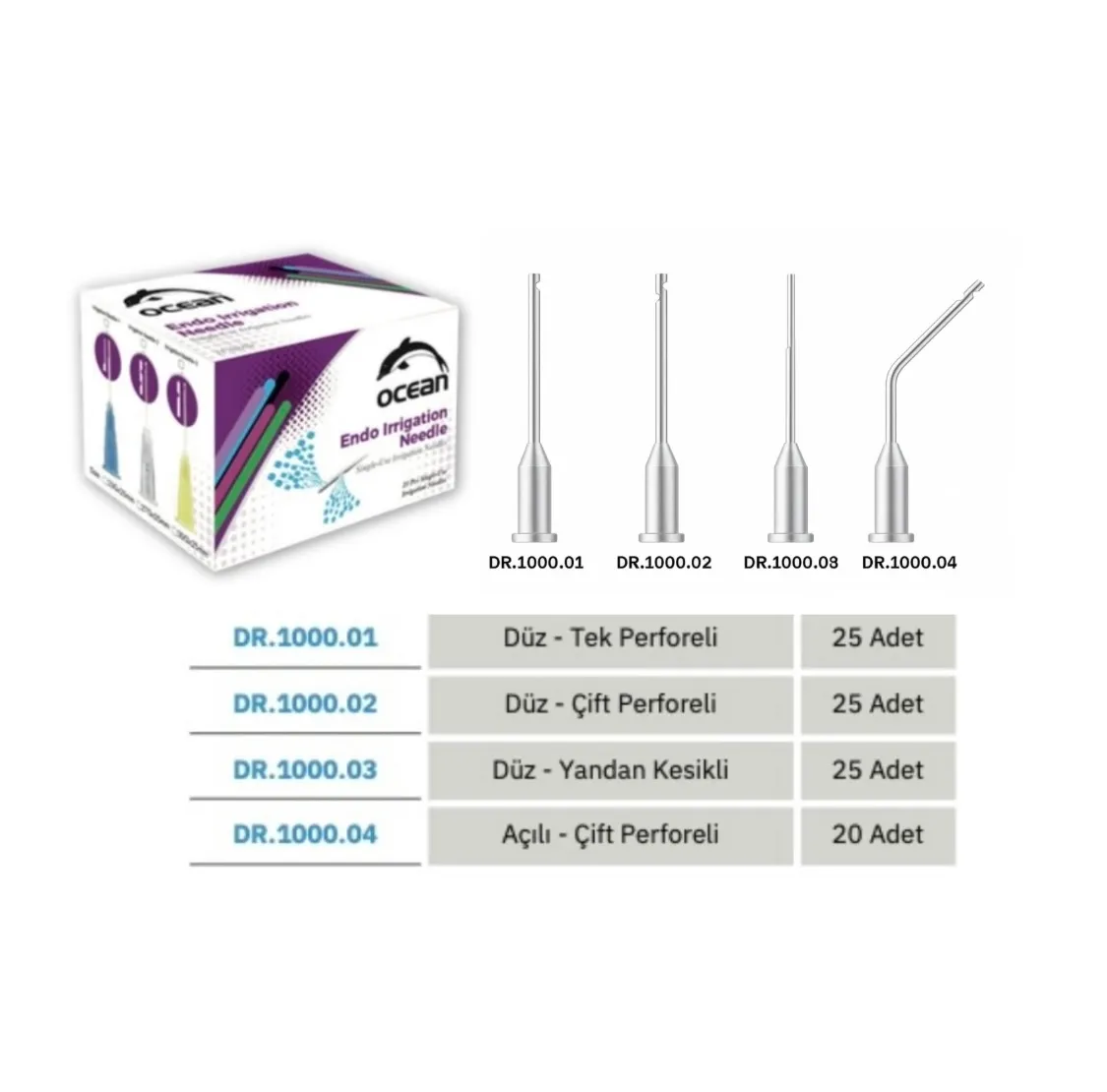 OCEAN ENDO İRİGASYON İĞNELERİ / UÇLARI