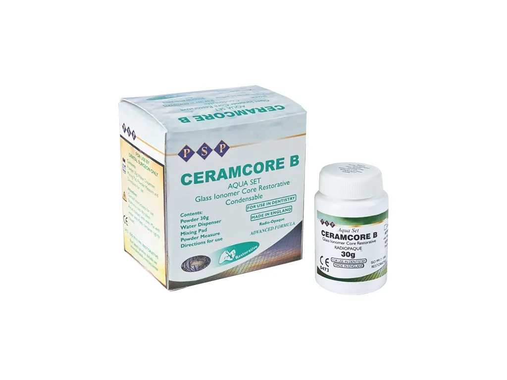 PSP CERAMCORE B SILVER, CAM IONOMER ESASLI CORE MADDESI 30 GR.