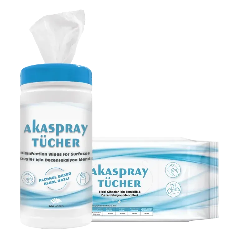 DETROX AKASPRAY TÜCHER ALKOLLÜ HIZLI YÜZEY DEZENFEKTAN MENDİLİ