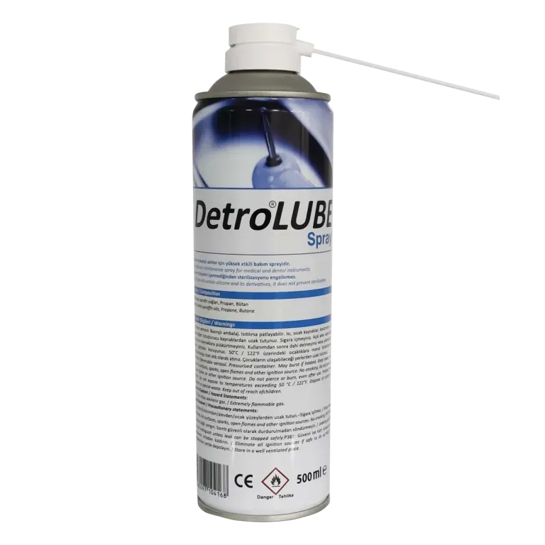 DETROX DETRO LUBE SPRAY CERRAHİ ALETLER VE AERATÖR BAŞLIKLARI İÇİN YAĞLAYICI BAKIM SPRAYİ