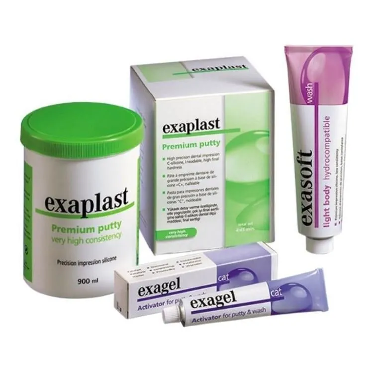 DETAX EXAPLAST TAKIM (C-SİLİKON) (PUTTY 900 ML KAVANOZ + WASH 140 ML TÜP + KATALİZÖR 60 ML TÜP)