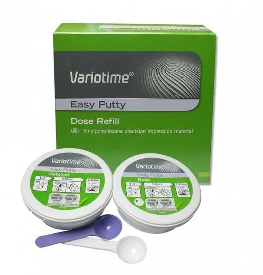 KULZER VARIOTIME EASY PUTTY A-TİPİ SİLİKON ÖLÇÜ ELDE KARIŞAN 2X300 ML