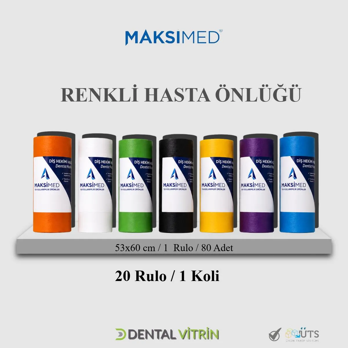 Maksimed Renkli Hasta Önlüğü (53 x 60 cm) Kampanyası