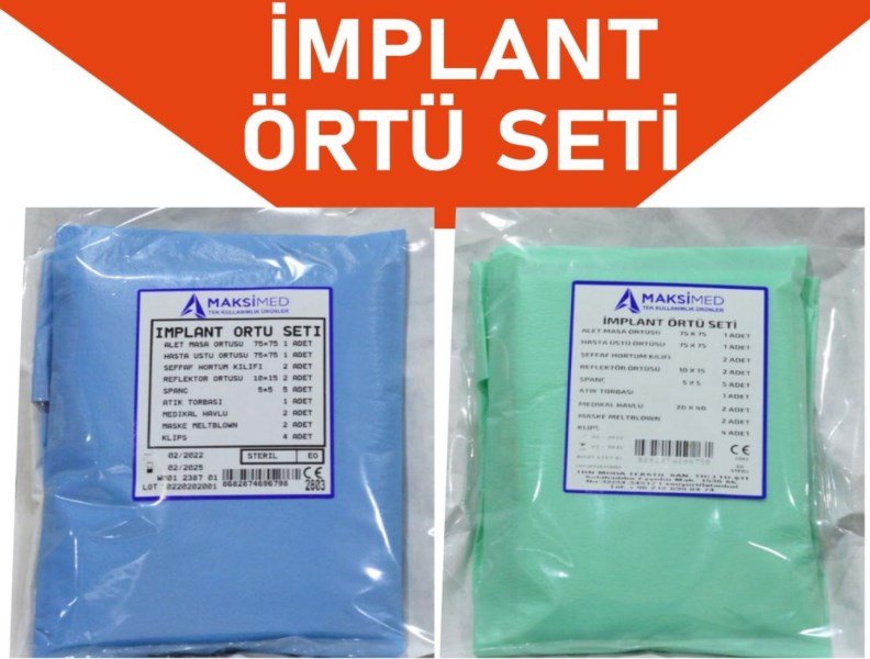 MAKSİ-MED CERRAHİ İMPLANT ÖRTÜ SETİ (İMPLANT ÖRTÜSÜ)