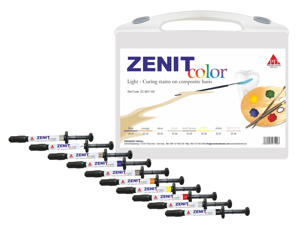 PRESIDENT DENTAL ZENIT COLOR KOMPOZİT MAKYAJ SET (10x1 GR.)